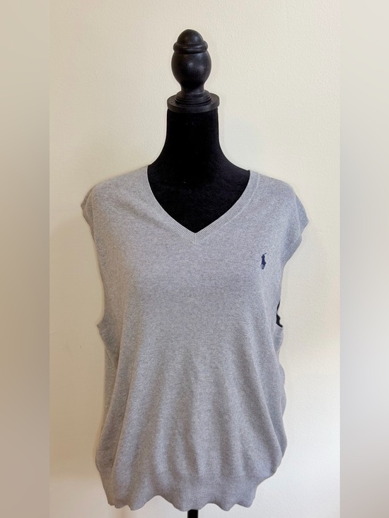 Ralph Lauren Other - Polo Ralph Lauren Pima Cotton Sweater Vest Mens M Gray Blue Classic Preppy Lux